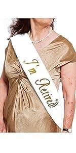 The Legend Has Retired Sash – Elegant Black and Gold Foil Legendary Sash for Both Women and Men & a Large Gold Safety Pin. Perfect for Retirement Parties