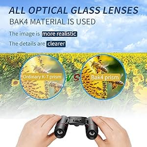 Compact Binoculars for Adults and Kids, HD Mini Portable Outdoor Binoculars Children, Pocket Lightweight Folding for Bird Watching, Hunting, Concert, Theater, Opera, Traveling, Tourism, Shows