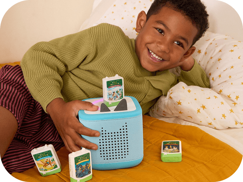 Toniebox 2 My First Farm Bundle for Kids 1+ with Soft and Squeezable Cow, Horse, and Pig - Sunset Red B0FJ2ZY48J