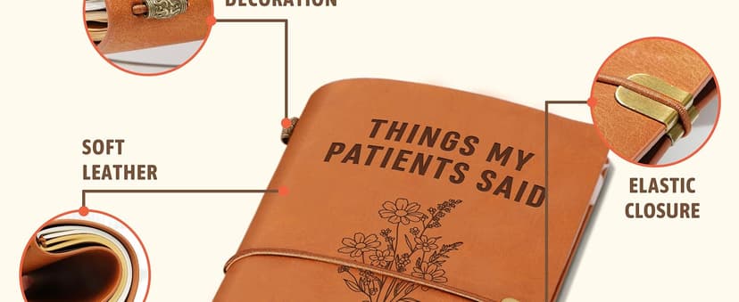 Nurses Appreciation Graduation Gifts for Women, LPN RN Nursing Student Gift for Nurses Week/Day, Engraved Refillable Notebook GiltGlimmer Nurse Gifts, Things My Patients Said Journal Leather Notebook B0GK6M9WZJ