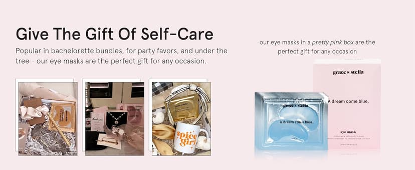 grace & stella Award Winning Under Eye Mask Reduce Dark Circles, Puffy Eyes, Undereye Bags, Wrinkles, Gel Under Eye Patches, Small Gifts for Women, Gifts Under 10 Dollars, Vegan (6 Pairs, Blue) B0C4G16NBX