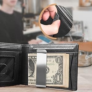 Zitahli Men's Wallets Airtag Holder Slim Rfid Leather with Gift Box