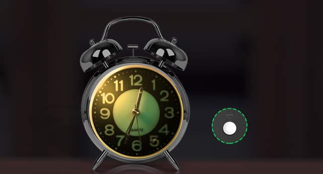 AYRELY® Super Loud Alarm Clock for Heavy Sleepers Adults,Twin Bell Retro 4 Inch Silent Non-Ticking Quartz with Backlight, Luminous dial, Alarm Clocks for Bedrooms Bedside (Silver)