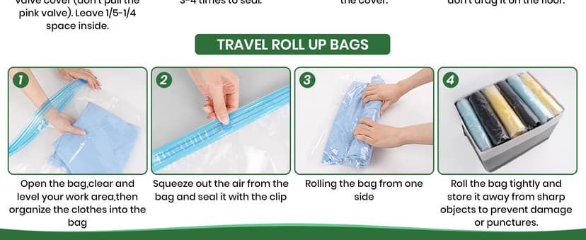 Vacuum Storage Bags,20Pack Vacuum Seal Bags with Electric Air Pump,Vacuumm Seal Bag for Clothing,Travel,Clothes,Comforters,Blankets,Pillows-4 Jumbo+4 Large+4 Medium+4 Small+4 Roll Up Space Saving Bag
