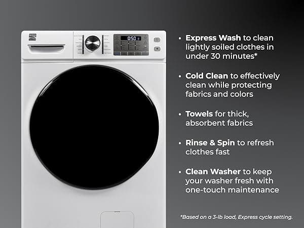 Kenmore 4.5 cu. ft. Front Load Washer with Stain Removing Steam Treatment - Reduce Laundry Time with Accela Wash - LED - ENERGY STAR Certified - White