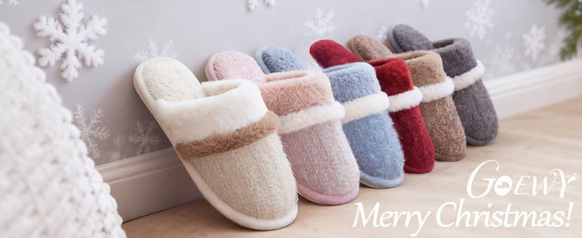 Cozy Slippers for Women Indoor and Outdoor Fuzzy House Shoes with Memory Foam Anti-Skid Sole Gifts for Women Mom Ladies