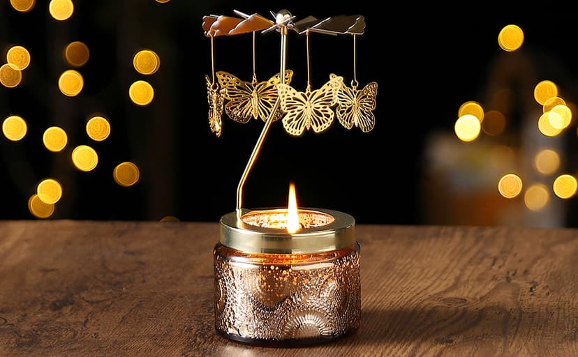 Birthday Gifts for Women Friendship, Unique Candle Gift for Christmas Anniversary Mothers Day Butterfly Rotating Scented Candle, Gifts for Women Mom Daughter Sister Wife B0CLGLXGQ5