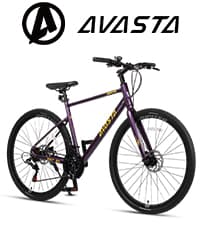 AVASTA Vela Hybrid Bike for Adult Women Female Lightweight Step Through 26 Inch High Tensile Steel Frame City Commuter Comfort Lady Bicycle, 6-Speed, Multiple Colors