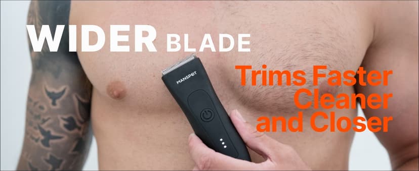 MANSPOT Manscape Groin & Body Hair Trimmer for Men, Electric Ball Pubic Trimmer Shaver,Manscape Kit with 4 Guard,Replaceable Ceramic Blade Heads,Waterproof Wet/Dry Shaver,90 Minutes Shaving