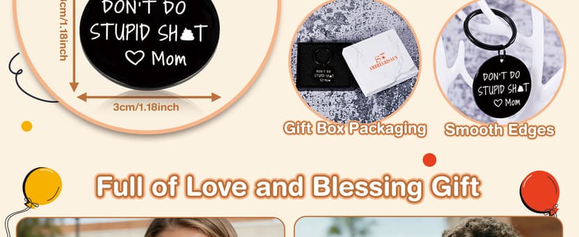 AMBREGRISSUN Teen Boys Girls Gifts - Funny Gag Gifts Keychain for Teenage Boys Girls Christmas Stocking Stuffers for Teens