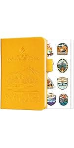 Travel & camping diary, nature adventure record book, 5.8 x 8.3 in eco leather notebook, gift for hikers & campers Clever Fox Hiking Journal for Women & Men, Trail Log Book, Forest Green B0DWSW8XN7
