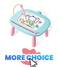 Toddlers Toys Ages 1-3, Magnetic Drawing Board, Doodle Board Pad Learning and Educational Toys for 18 Months Baby 1-3 Yr Kids Birthday Gifts - Blue