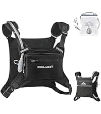 Running Vest with 2L Water Bladder, Hydration Backpack, USA Original Patent, Lightweight Hydration Pack with Gear Holder, Reflective Chest Pack for Men Women for Marathon