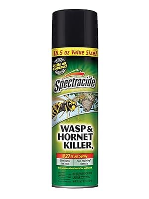 Spectracide Wasp & Hornet Killer Aerosol Kills Wasps, Hornets And Yellow Jackets On Contact & Eliminates The Nest, 12 Pack