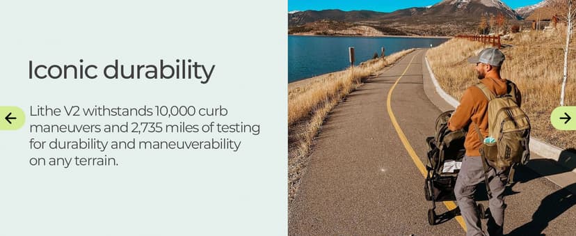 Mompush Lithe V2 Lightweight Travel Stroller, Compact Foldable Baby Stroller with Travel Bag, One-Hand Fold Stroller, Snack Tray, Mechanical Recline Seat, Airplane-Ready, Organizer & Rain Cover