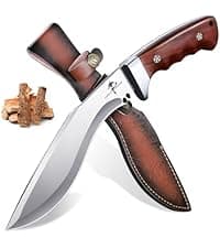 Purple Dragon Camping Hatchet 14.7 Inch Hand Forged Splitting Axe - Outdoor Wood Splitting Chopping & Carving Tool with Leather Sheath Bushcraft Survival Wooden for Men and Women