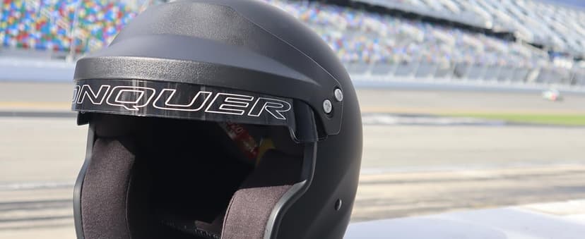 Conquer Snell SA2025 Approved Open Face Auto Racing Race Car Helmet - Adult | Men | Women | Youth - ( Black / White / Silver )