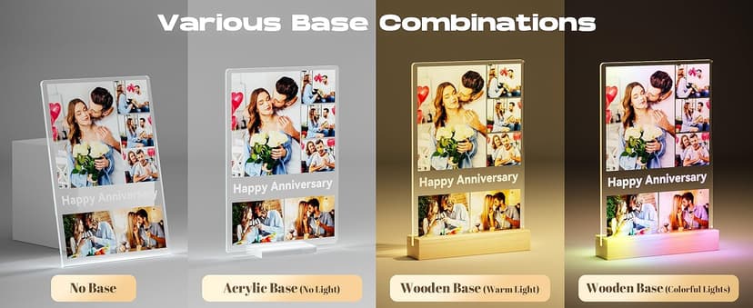 Spotify Plaque Personalized Gifts for Women Men, Custom Music Spotify Song Plaque, Customized Photo Picture Frames, Personalized Anniversary Birthday Gifts for Her Him Boyfriend Girlfriend Couples