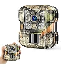 WOSPORTS Mini Trail Camera 24MP 1080P HD Game Camera with Night Vision Motion Activated Waterproof,Trail Cam with Fast Trigger Time for Outdoor Wildlife Monitoring