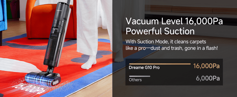 DREAME G10 Pro Wet Dry Vacuum Cleaner, Vacuum Mop All in One with Auto Self-Cleaning, Floor Cleaner Machine for Hard Floor, 35 Mins Runtime, Edge Cleaning, Self-Propelled Vacuum Mop Combo