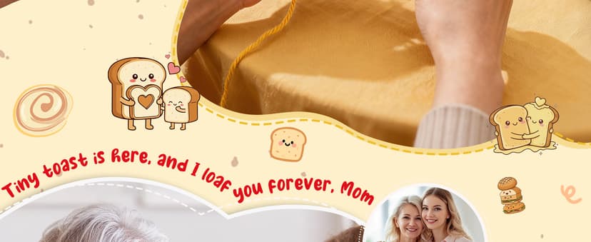 Mothers Day Pun Gift for Mom from Daughter Son- Handmade Cute Loaf Crochet Toast - I Love You Funny Presents for Moms Bonus Mamas Mother-in-Law Birthday, Valentine's Christmas Stocking Stuffers B0F2STWR98
