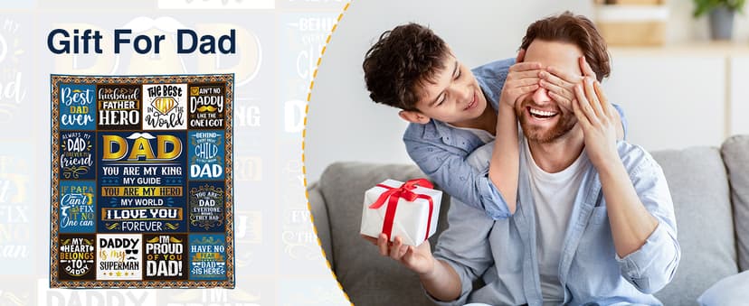 Throw Blanket, Funny Blanket for Dad from Daughter Son, Best Dad Ever Gifts for Papa Birthday Gifts Thanksgiving 50"X60"