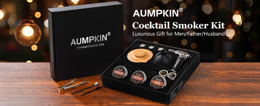 Cocktail Smoker Kit with Torch – 6 Flavors Wood Chips – Bourbon, Whiskey Smoker Infuser Kit, Old Fashioned Drink Smoker Kit, Birthday Bourbon Whiskey Gifts for Men, Dad, Husband (Without Butane) B0BX5YMDDL