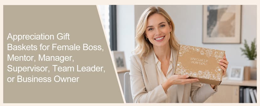 Best Boss Gift for Women, Unique Appreciation Gift Baskets for Boss Female Leader w 16OZ Glass Cup LUICONMO Thank You Gifts for Boss Lady, Bosses Day Gifts for Women B0H695G897