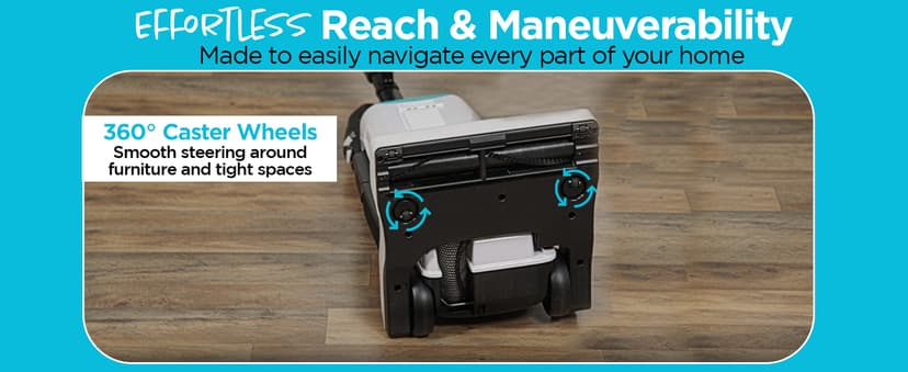 Simplicity Vacuums Premium Allergy Upright Vacuum Cleaner – Multi-Surface Bagged Vacuum Cleaner for Home with Charcoal HEPA Filter Media, Powerful Pet Hair Pickup, Brushroll Activation Switch, S26