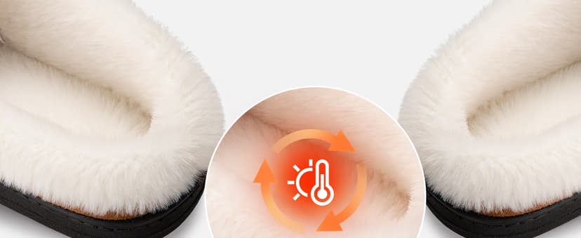 ATHMILE Men's Slippers Slip On Moccasin, Indoor Outdoor Warm Fuzzy Comfy House Shoes, Fluffy Wide Loafer Home Bedroom Slippers