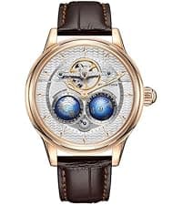 SEAKOSS GMT Watches for Men Automatic 45MM Date 10ATM Waterproof Seagull ST2557 Movement Luminous Stainless Steel Sapphire Glass Mechanical Wristwatches S8441