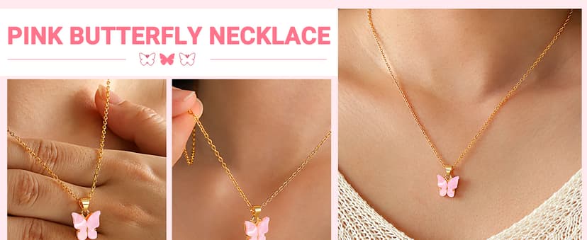 UNGENT THEM Happy 5th 6th 7th 8th 9th 10th 11th 12th Birthday Gifts, You Make The World A More Beautiful Place Butterfly Necklace Bday Presents