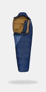 Kelty Cosmic Synthetic Fill 20 Degree Backpacking Sleeping Bag – Compression Straps, Stuff Sack Included