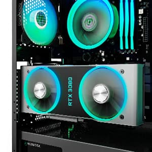 MUSETEX ATX PC Case Pre-Install 6 PWM ARGB Fans, Polygonal Mesh Computer Gaming Case, Opening Tempered Glass Side Panel Mid-Tower Case, USB 3.0 x 2, Black, NN8