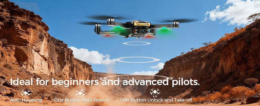 FPV Drone with Camera 4K for Adults,Big Screen on Remote Controller,2 pcs Batteries and Carrying Case,Gift for Men,Easy Fly Quadcopter for Beginners with Optical Flow Positioning