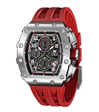 BENYAR Mens Watches Quartz Movement Chronograph Leather Strap Fashion Business Sport Design 30M Waterproof Scratch Resistant Elegant Gifts for Men