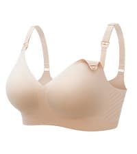 HOFISH 3PACK Full Bust Seamless Nursing Maternity Bras Bralette S-XXL with Extra Bra Extenders & Clips