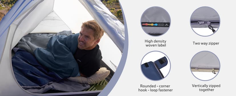 Naturehike Lightweight Compact Sleeping Bag, 59℉/32℉ Envelope Ultralight Backpacking Sleeping Bag Portable, Waterproof with Compression Sack for Cold&Warm, Camping, Traveling, Hiking