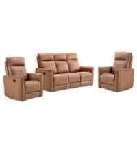 CANMOV Swivel Rocker Recliner, Glider Rocking Chair, Nursing Chairs Swivel Glider Recliners with Soft Backrest, Leathaire Manual Reclining Sofa for Living Room Bedroom Apartment, Brown