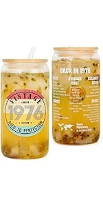 50th Birthday Gifts for Women Men - 1975 50th Birthday Decorations Gifts Ideas for Her Him - 50 Year Old Birthday Gift for Men Women Turning 50 Gift Ideas - 20oz Stainless Steel Tumbler