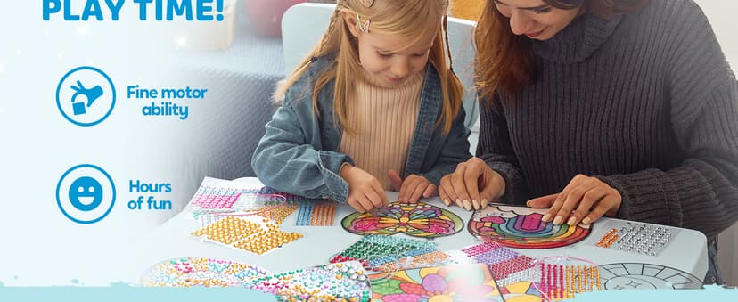 Klever Kits 4PCS Window Art Suncatcher Kits, Fun Gem Painting Kits, Diamond Art and Crafts for Boys Girls, Great Crafts Gift for Kids Birthdays Christmas Ages 6+