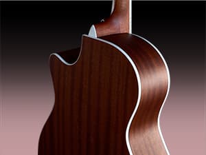 Rosen V1 Hybrid Acoustic Guitar for Beginners Adults Patented Body with Solid Spruce Top & Soft Touch Strings Thin Neck & Open Pore Matte 40 Inch,Black