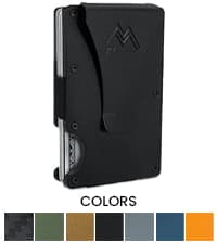 Mountain Voyage Co Minimalist Wallet for Men & Women - Slim RFID Wallet, Scratch Resistant, Credit Card Holder & Money Clip, Easily Removable Money & Cards, (Matte Carbon Fiber)