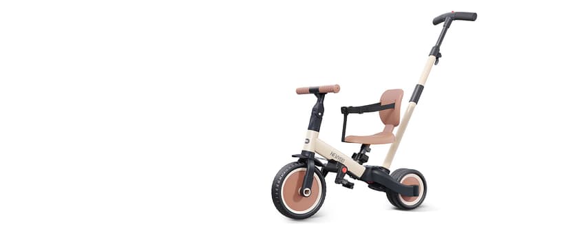 Toddler Trike with Push Handle Lets Parents Steer and Converts to Balance Bike, Fun Outdoor Toy for Boys and Girls, Khaki newyoo TR007 5-in-1 Tricycle for Toddlers 1-3, Toddler Bike, Birthday Gift B0CWLTLC2F
