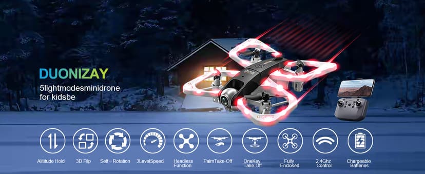 S3 WiFi FPV 6-Axis Gyro & 360° Flip Drone with 480P HD Camera for Beginners (White)