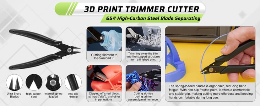 3D Printer Tools Kit, 34pcs 3D Printer Accessories for All FDM/SLA Printers Includes Nozzle Cleaning, Removal Scrapers, Finishing Tools, 5 Types of Files,Brushes, Wire Cutter, Engraving Knife