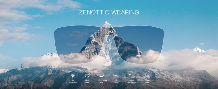 ZENOTTIC Polarized Sunglasses for Men Lightweight TR90 Frame UV400 Protection Square Sun Glasses