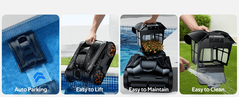 (2026 Upgrade) iGarden Pool Cleaner K60, 6H Cordless Robotic Pool Vacuum for Inground & Above Ground Pools, AI Timer, Smart Navigation, Floor, Walls&Waterline Scrubber, Touchscreen, Auto-Parking