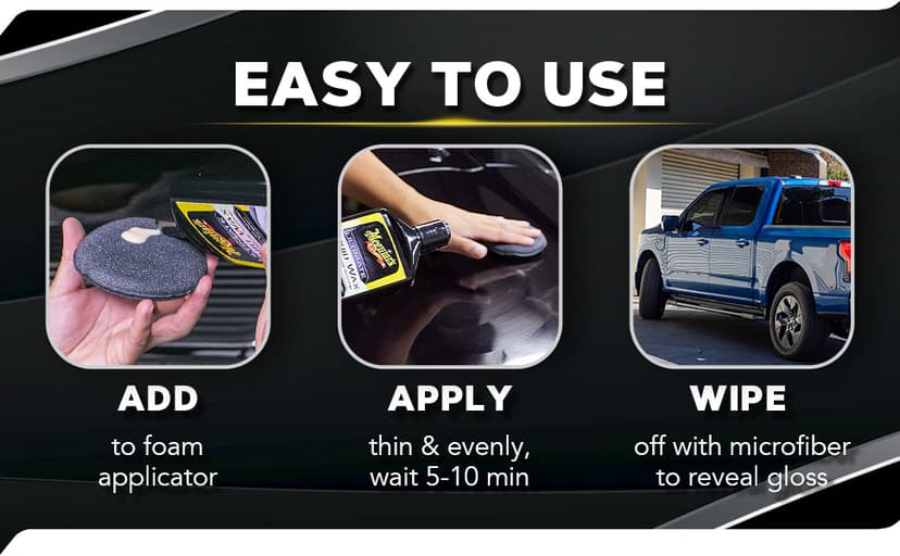 Meguiar's Ultimate Liquid Wax, Improved Liquid Car Wax Formula for Durable Protection that Shines, Premium Towel and Applicator Pad Car Accessories Included, 16 Oz Bottle