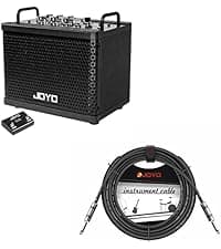 JOYO 15W Portable Guitar Amp Combo | 9 Preamp Models + Looper, Drum Machine, Modulation, Delay & Reverb | Rechargeable Battery | Digital Modeling | for Practice, Solo & Small Gigs (DC-15S)